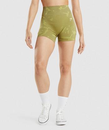 Szorty Damskie Gymshark Adapt Camo Seamless Zielone | PL 2454NWY